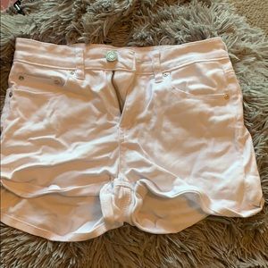 White denim shorts